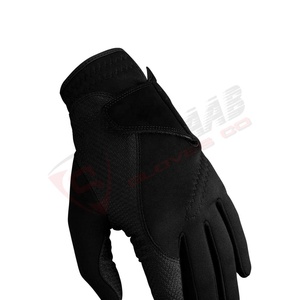 Professional Manufacture <b>Meshed</b>-Ridding Blacked Color's Longed Finger Outdoor Customized Logo PU-Leather Golf <b>Gloves</b> - Product Image 4