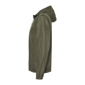 Chaqueta Cortavientos Verde Oliva con Cremallera Completa, Ligera, Resistente al Agua, para Viajes, Gimnasio y Entrenamiento Activo - Product Image 5