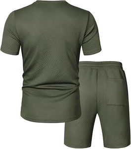 Conjunto de Dos Piezas de Verano para Hombre, Camiseta de Manga Corta y Pantalones Cortos, Estilo Casual y Deportivo, Elegante y de Alta Gama - Product Image 2