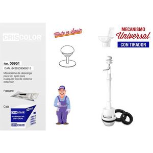 Valvola di scarico universale Criscolor con maniglia per cisterne standard - Product Image 1