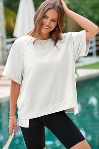 High Quality <b>Plain</b> Cotton T Shirt For Women - Product Image 3