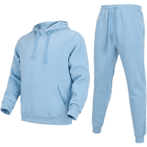 Ensemble de vêtements de sport pour homme, sweat-shirt à capuche et pantalon de survêtement en coton doux mélangé, tenue de sport pour homme, sweat-shirt à capuche - Product Image 1