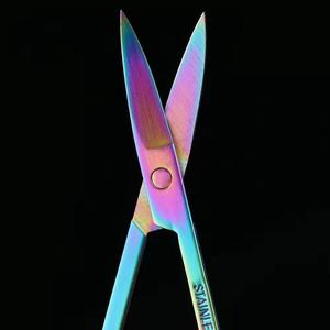 Ciseaux chirurgicaux Morje en acier inoxydable arc-en-ciel, 9 cm, pointe incurvée, instrument de coupe manuel de précision - Product Image 5