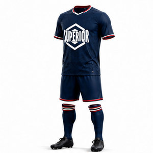 Maillot et short de football Elite conçus pour un confort maximal, technologie de séchage rapide et numéros de joueur personnalisés - Product Image 3