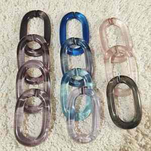 Llavero de Resina Epoxi Transparente Artístico de Alta Calidad, Eslabones de Cadena Multicolores, Tamaño Grande, Decoración de Pared, Manualidades para el Hogar - Product Image 4