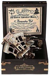 Sextant Nautique en Laiton Vintage, Instrument de Navigation Maritime, Télescope Décoratif de Collection, Sextant pour Décoration Marine, Cadeau - Product Image 4