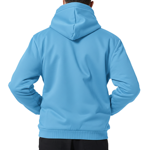 Sweat à capuche zippé pour homme avec passe-pouce, en polaire polyester 240g, coupe athlétique, personnalisable - Product Image 4