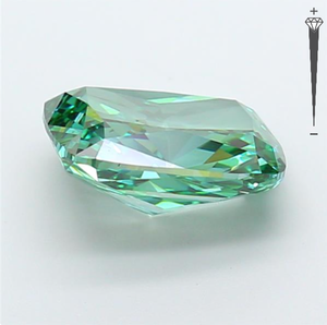 ROYAL GEMS, Diamante Cultivado en Laboratorio con Certificación IGI, Corte Cojín Alargado de 4.46 CT, Color Verde Intenso Fantasía, Claridad VS1, CVD LG 776634997 - Product Image 3