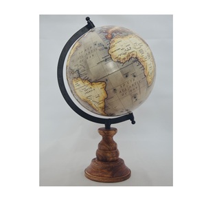Globe terrestre de bureau en laiton antique, durable, écologique, avec boussole, décoratif traditionnel, rotatif, éducatif, carte du monde - Product Image 6