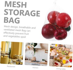 ถุงตาข่ายสำหรับเก็บอาหารทะเลและผัก ถุงตาข่ายพับได้สำหรับใส่ของชำ - Product Image 5