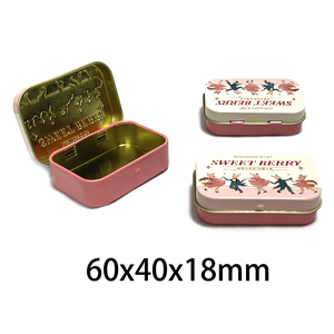 Custom Recyclable Rectangular Cartoon Slide Tin <b>Box</b> Four Color Printing Custom Logo for Metal Storage Candy Jewelry Cards - Product Image 6