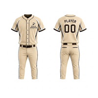 Uniforme de Béisbol para Hombre, Diseño Moderno, Corte Ajustado, Precio Razonable, Color Sólido, Nombre del Equipo Personalizado