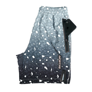 Pantalones Cortos de Baloncesto Personalizados para Hombre, Diseño de Salpicaduras Negras, Malla Transpirable, Ropa Deportiva de Secado Rápido - Product Image 3
