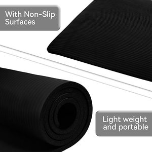 Tapis de yoga de couleur noire avec sangles, tapis d'entraînement de yoga personnalisé, tapis de pratique de yoga de haute qualité, séchage rapide, lavable, tapis de yoga de fitness - Product Image 4