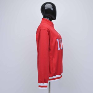Sudadera de algodón personalizada para mujer, fabricación al por mayor, con apliques bordados en la parte delantera, cremallera de cuarto, cuello alto, para otoño - Product Image 3