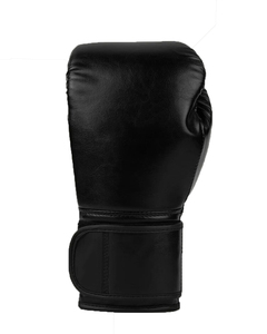 Customized color Black Leather Boxing Gloves With <b>Velcro</b> Wrist <b>Strap</b> For Adults Training Premium quality - Product Image 3