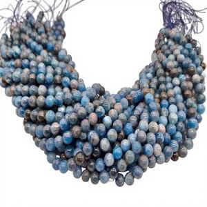 Cuentas Sueltas de Apatita Natural Talladas a Mano, Cristal de Ágata de 8mm, Patrón de Piedras Semipreciosas, Artesanías de Gujarat, KAMALAGATE.COM - Product Image 1