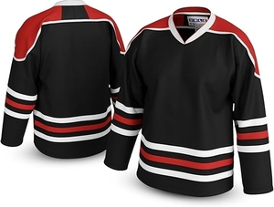 Custom Ice Hockey Jerseys Plain Blank Hockey Shirt Wholesale Heavyweight Sublimated Hockey Uniform OEM - Product Image 1