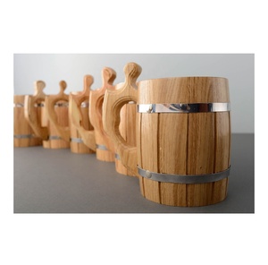 เหยือกเบียร์ไม้แกะสลักแก้วเบียร์ทำด้วยมือแก้วเซรามิกสำหรับบ้านร้านอาหาร - Product Image 2