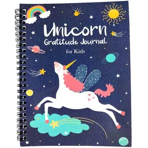 nette journal tagebuch Suppliers-Benutzer definierte süße Kinder Kinder A5 Einhorn Dankbarkeit Journal Notizbuch Tagebuch