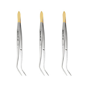 Pince à épiler plaquée or de qualité supérieure Meriam, avec pointe angulaire, forceps chirurgical professionnel pour la précision en dentisterie - Product Image 4