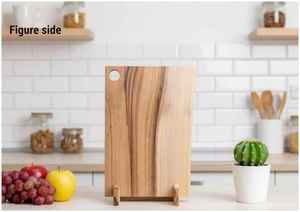 Planche à découper en bois irrégulière avec poignée pour la cuisine, en bois naturel, mini-bloc de découpe pour viande, légumes, pain - Product Image 6