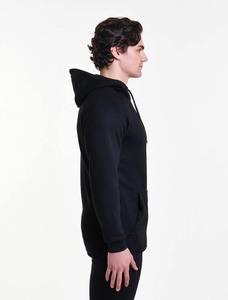 Sudadera con capucha y cremallera para hombre, de algodón y forro polar, con capucha ajustable, suave, cálida, de manga larga, para uso casual. - Product Image 4