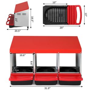 Nido per Galline Ovaiole in Plastica Rossa a 3 Scomparti per Uso Agricolo - Product Image 6
