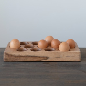 Wooden <b>Egg</b> Holder Rack 12 Holes Natural Finish Kitchen Storage Convenient Manual <b>Egg</b> Tools - Product Image 6
