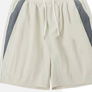 Shorts Bermuda en Coton pour Homme, Couleur Unie, Bande Latérale, Cordon de Serrage, Longueur Genou, Décontracté, Séchage Rapide, Respirant - Product Image 3