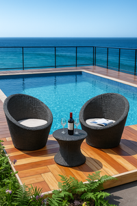 All Weather Wicker Patio Furniture Set Including Two Lounge Chairs and Side Table for Villa Resort Hotel and Garden Decoration - Product Image 3