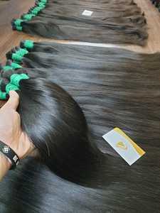 Cabello humano crudo virgen de doble estiramiento camboyano vietnamita de alta calidad sin procesar a granel onda negra Natural blanqueada Volos - Product Image 3