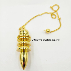 Péndulo Metálico Egipcio Dorado Karnak Hecho a Mano para Radiestesia - Metafísico, Estilo New Age, Precio Razonable en Amayra Crystals Exports - Product Image 4