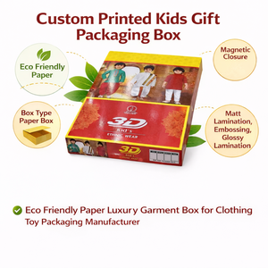 Custom Printed Kids Gift Packaging <b>Box</b> | Eco Friendly Paper Luxury Garment <b>Box</b> for Clothing Toy Packaging Manufacturer Supplier - Product Image 5