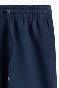 Pantalon de jogging décontracté pour homme en toile bleu marine respirant, taille élastique avec cordon de serrage, poches latérales, tricoté mi-lourd, idéal pour l'automne - Product Image 4