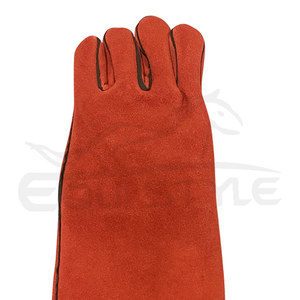 Guantes de Soldadura TIG al por Mayor, de Manga Larga, de Cuero Rojo de Vaca, Resistentes al Calor, para Uso Industrial, de Alta Resistencia - Product Image 6