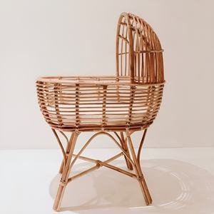 Lit bébé rond en rotin, lit confortable pour nouveau-né, berceau de qualité supérieure pour enfant - Product Image 4