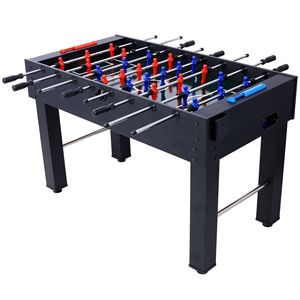 Mesa de Futbolín Hurricane de 54 Pulgadas con Acabado Cerezo Claro, Puntuación Analógica y Accesorios Negros Gratuitos para Salas de Juego Familiares Interiores - Product Image 1