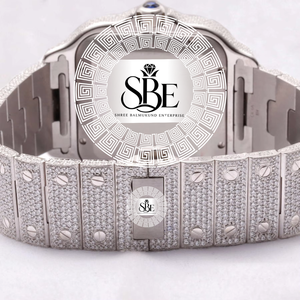 Reloj de Moissanita con Incrustaciones de Diamantes de Imitación, Estilo Hip Hop, Calidad de Exportación, para Ropa Urbana, Eventos Musicales y Fiestas, Disponible a un Precio Accesible - Product Image 3