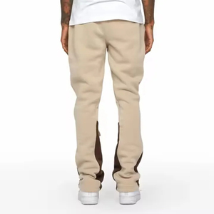 Pantalon évasé pour homme, fabriqué en usine, taille élastique, respirant, imprimé flamme et strass, pantalon de survêtement pour homme, collection automne, vente chaude - Product Image 2
