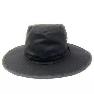 Chapeau Bob Unisexe en Cuir Bleu Marine Couleur Unie à Large Bord Pliable Décontracté pour l'Extérieur avec Bouton VANEK INTERNATIONAL pour Adultes Été - Product Image 5