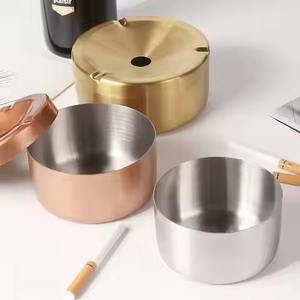 Cendrier en métal de qualité supérieure, résistant à la chaleur, pour cigarettes, cigares, tabac, décoration de table pour la maison, le bureau, l'hôtel, le bar, cadeau - Product Image 2