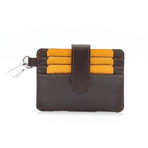Porte-cartes en cuir marron de qualité supérieure pour hommes, étui mince pour cartes de crédit, portefeuille de poche professionnel minimaliste, élégant et durable - Product Image 2