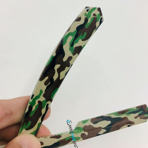 Navaja de Afeitar Profesional de Acero Inoxidable con Recubrimiento de Papel Camuflado, Logotipo Personalizado, Cuchilla Reemplazable, Estilo Turco - Product Image 4