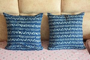 Housse de coussin en coton 100% imprimée à la main avec passepoil, style moderne, pour hôtel, canapé, lit, décoration intérieure - Product Image 6