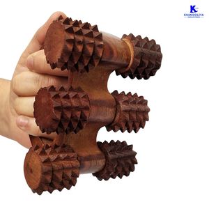 ลูกกลิ้งนวดไม้ KStar WR6 แบบ 6 ล้อ สำหรับนวดกดจุด บรรเทาอาการปวดกล้ามเนื้อลึก และช่วยการไหลเวียนโลหิต - Product Image 3