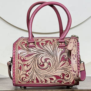 Sacs de voyage moyens en cuir de vache véritable, faits à la main, style western, sac bandoulière pour cowgirl, prix d'usine en gros - Product Image 5