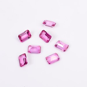 AAA Grade Natural Pink Topaz Loose Gemstone Lot 10x14mm to 12x16mm Octagon Emerald Cut Faceted Pink Topaz Stone for Jewelry - Product Image 2
