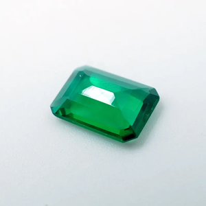 Piedra Preciosa Verde Zambiana de Corte Esmeralda Cultivada en Laboratorio, Facetada, Suelta, 0.75 Ct, HAYAAT GEMS, 7x5x2.5mm, para Joyería - Product Image 4