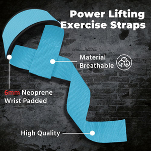 Sangles de levage en néoprène légères, de qualité supérieure, antidérapantes et respirantes pour la musculation, la musculation et l'entraînement professionnel. - Product Image 3